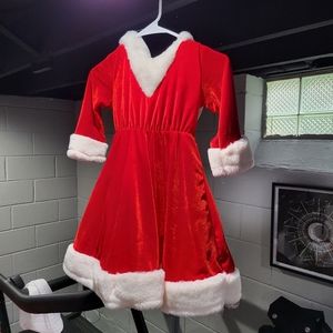 Trish Scully Santa's little helper velvet dress